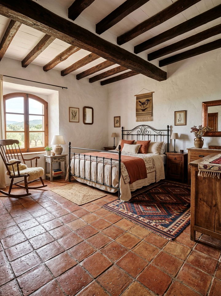 Terracotta Clay Tile - 30 bedroom tile designs