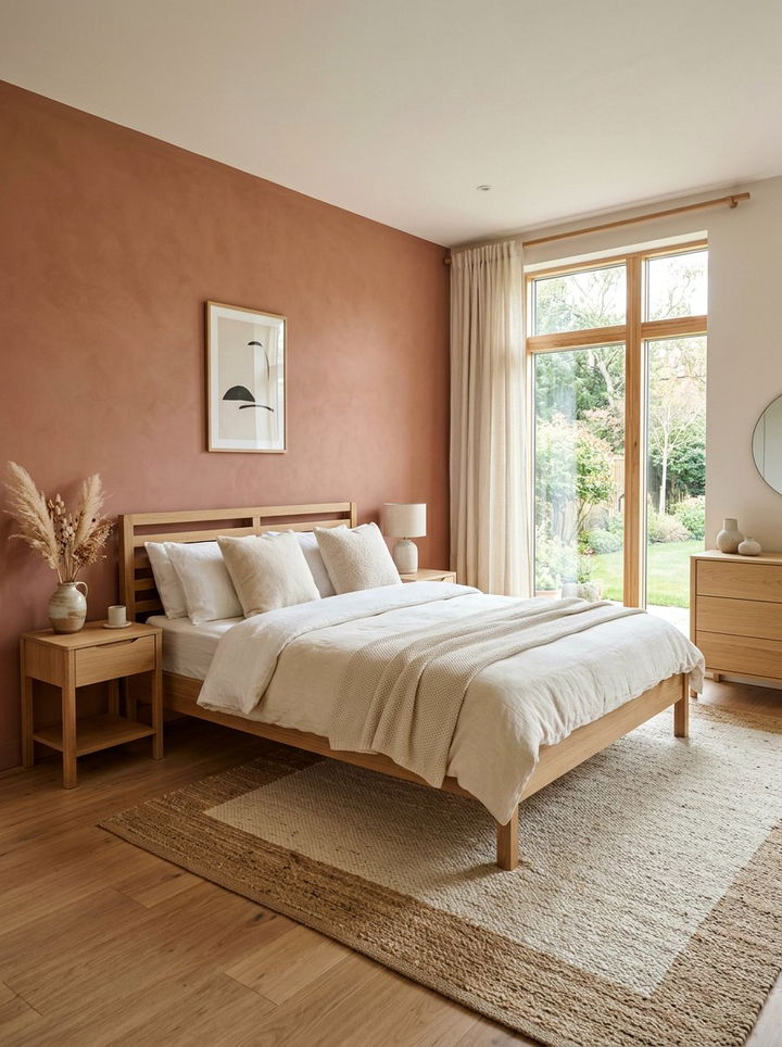 Terracotta Japandi Bedroom - 30 japandi bedroom color ideas