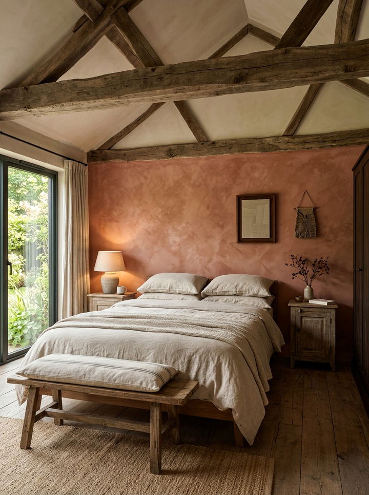 Terracotta Limewash Bedroom - 30 terracotta accent wall bedroom