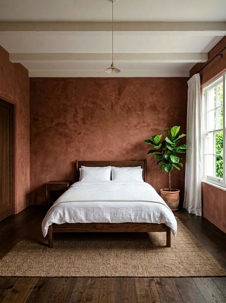 Terracotta Minimalist Bedroom - 30 minimalist bedroom color ideas