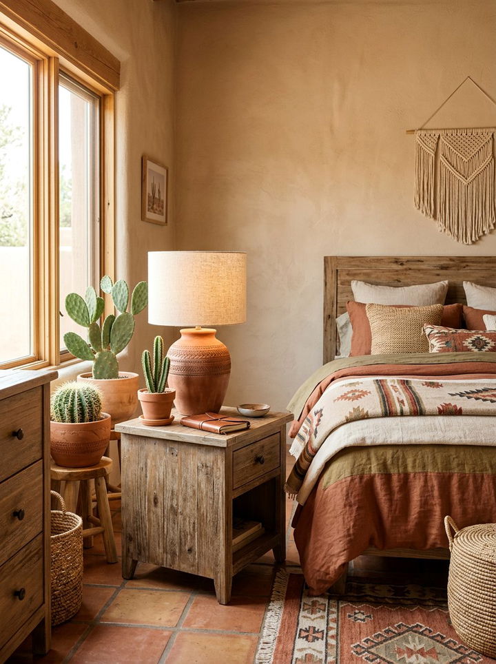 Terracotta Table Lamp - 30 bedroom lamps