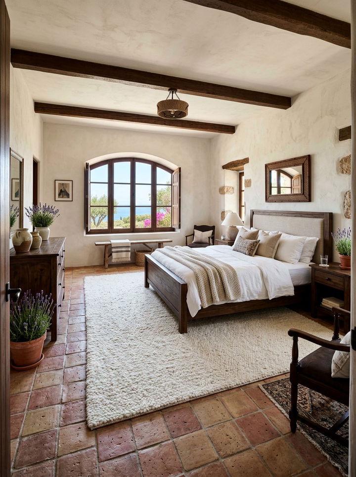 Terracotta Tile Bedroom Floor - 30 handcrafted bedroom ideas