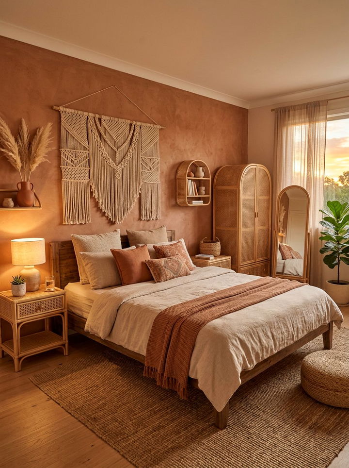 Terracotta and Beige Bedroom - 30 bedroom color schemes