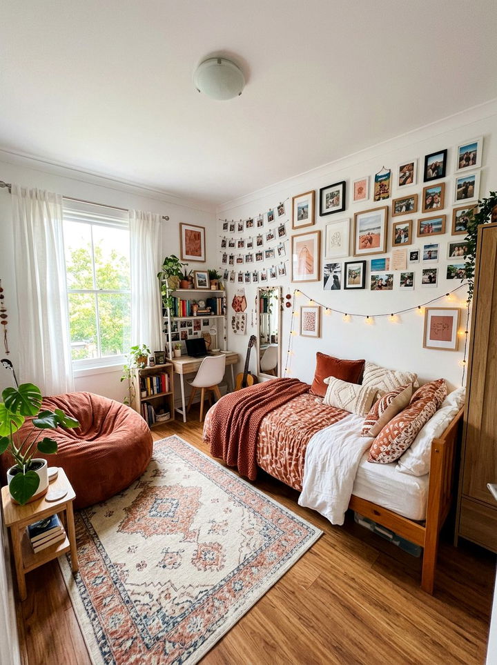 Terracotta and white teen room - 30 terracotta and white bedroom ideas