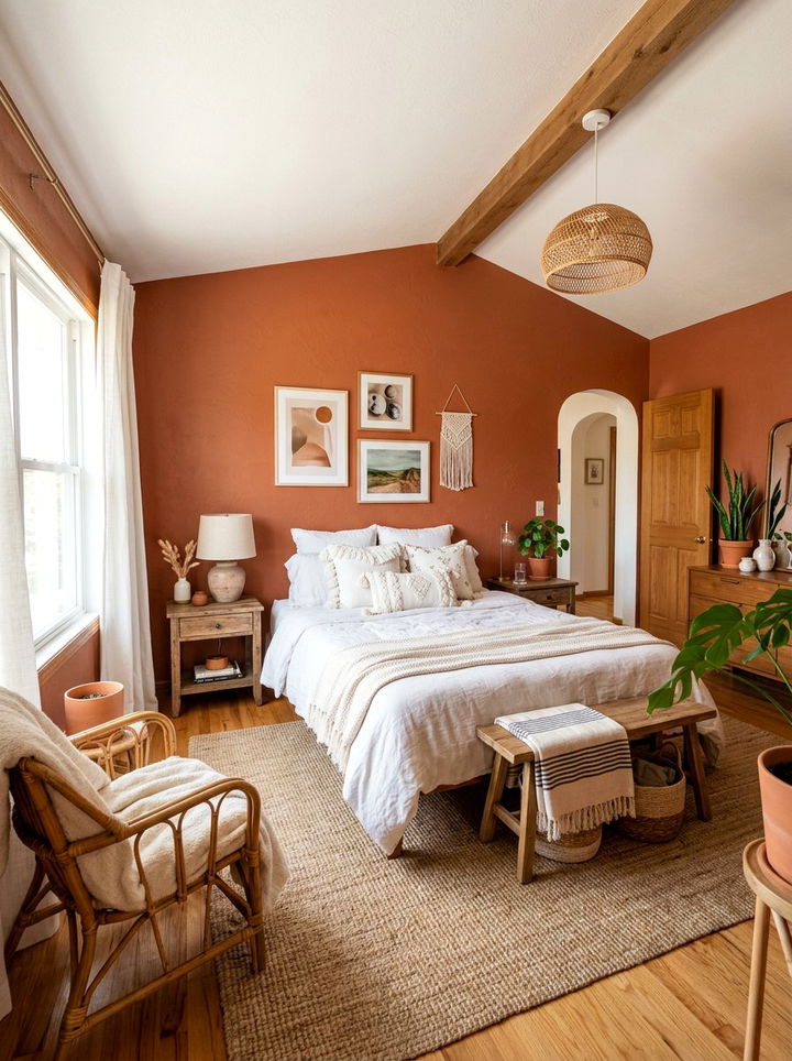Terracotta bedroom - 30 romantic bedroom color ideas