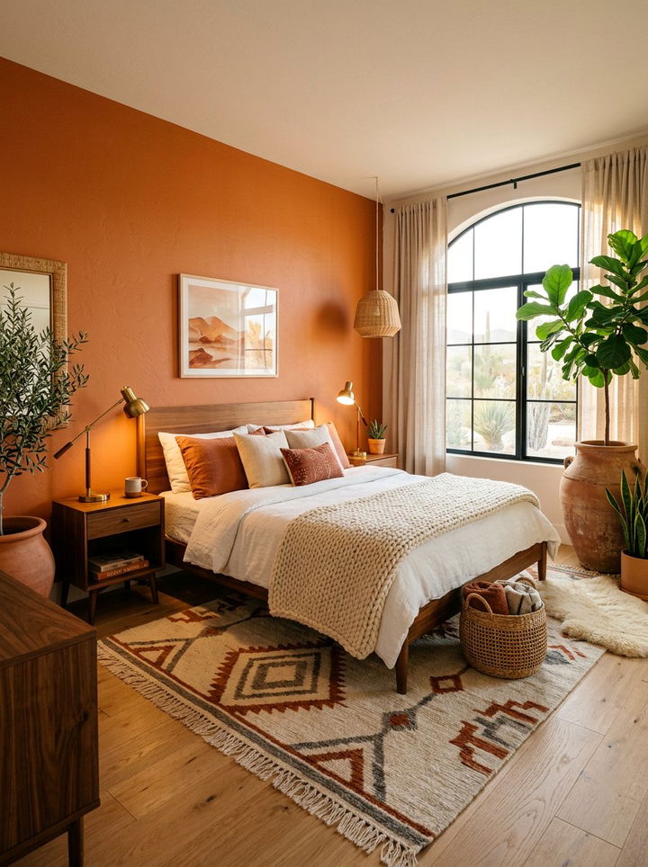 Terracotta bedroom - 30 earthy bedroom color ideas