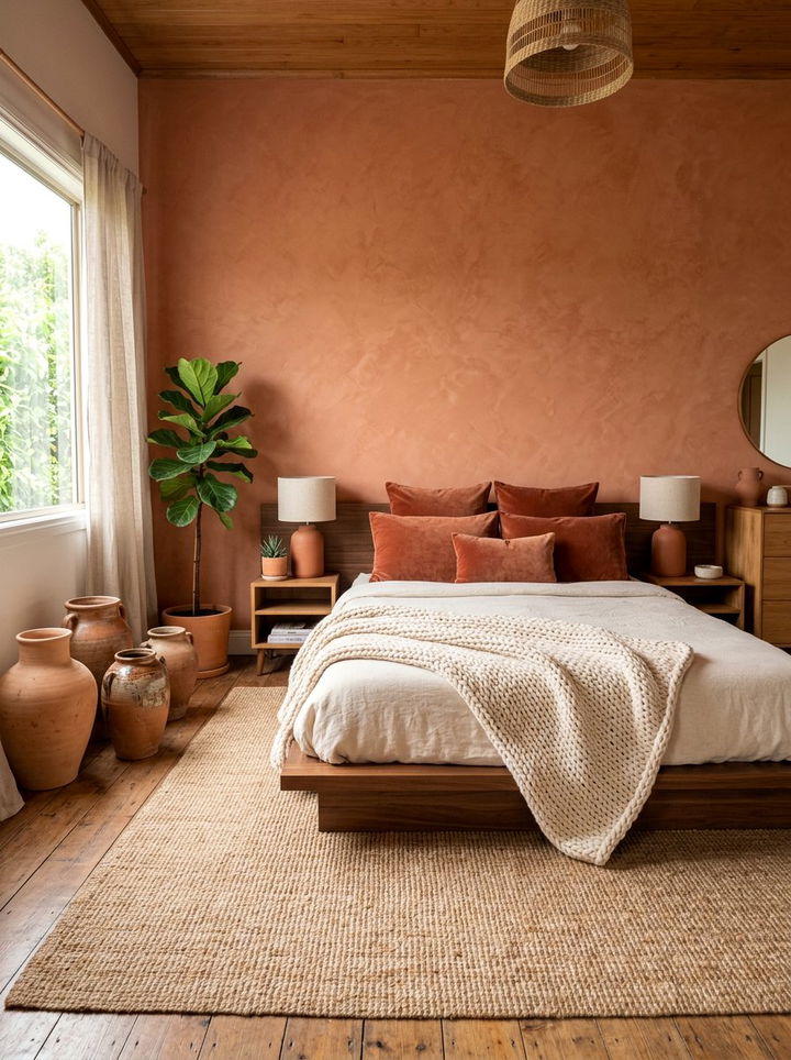 Terracotta bedroom - 30 earth tone bedroom ideas