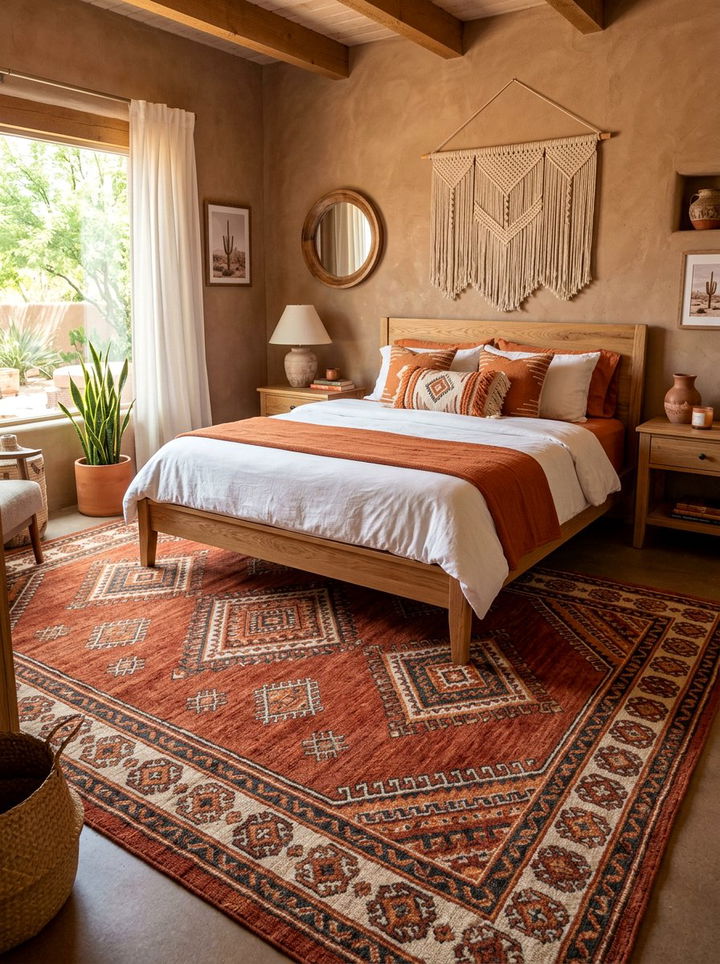 Terracotta bedroom carpet - 30 bedroom carpet ideas