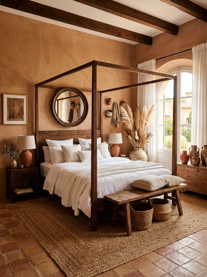 Terracotta bedroom paint - 30 nature inspired bedroom color ideas