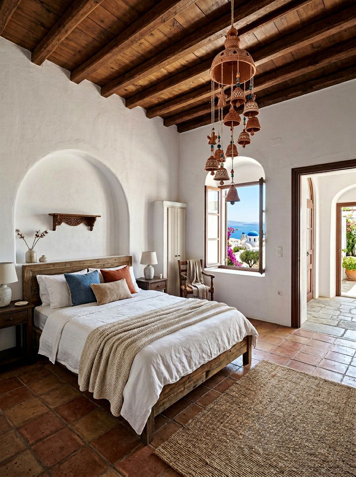 Terracotta wind chime earthy - 30 bedroom wind chimes