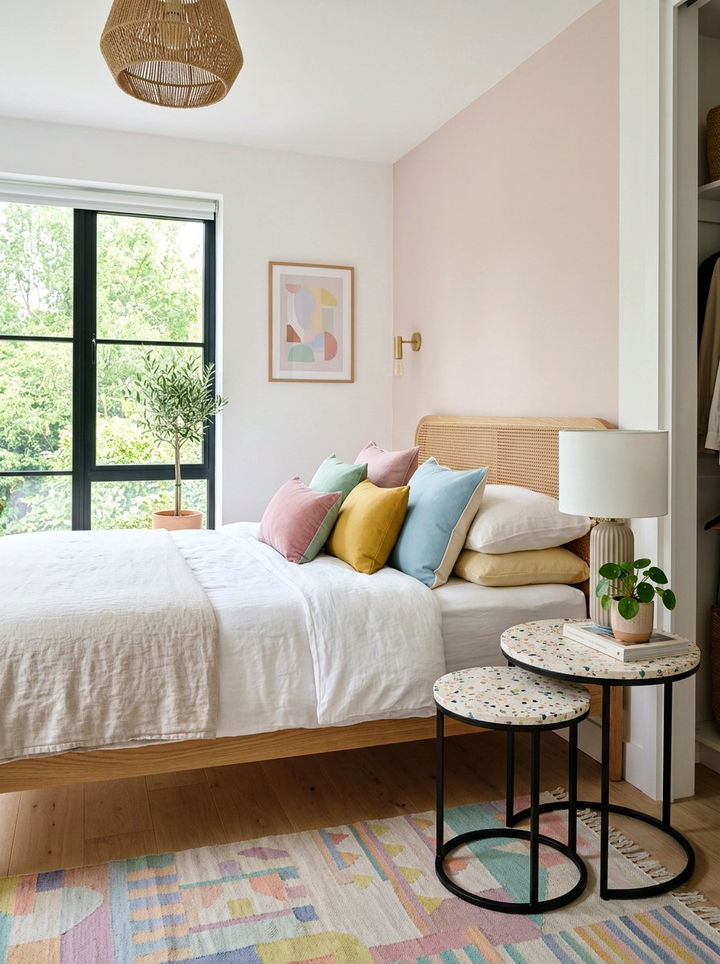 Terrazzo Top Nesting Table - 30 bedroom nesting tables