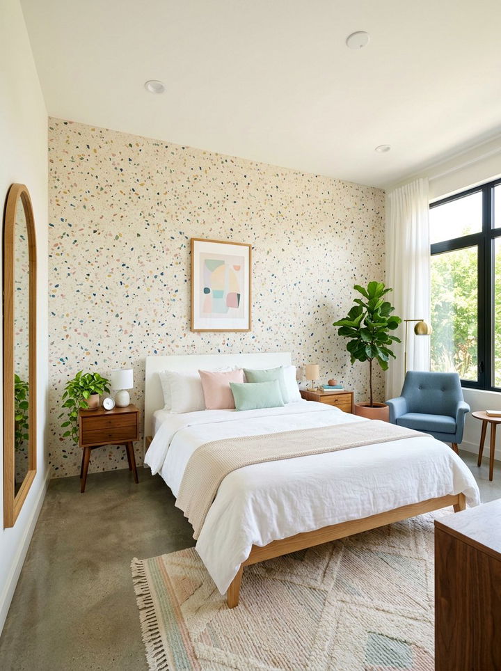 Terrazzo Wall Finish - 30 bedroom backsplash ideas