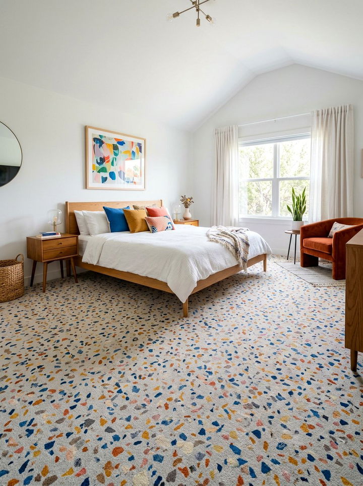 Terrazzo bedroom carpet - 30 bedroom carpet ideas