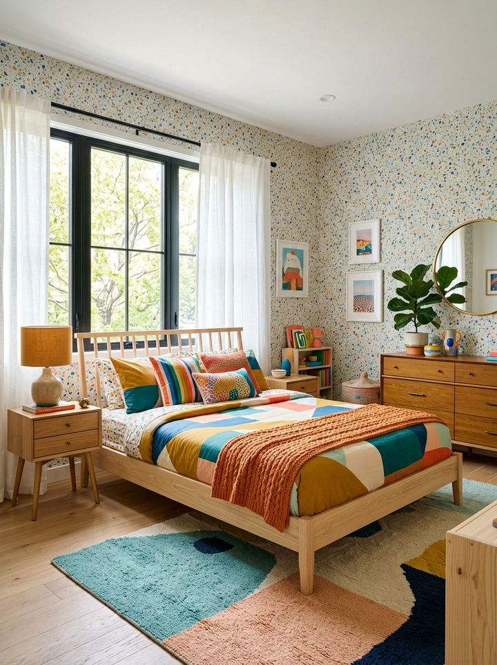 Terrazzo wallpaper - 30 bedroom textured wallpapers