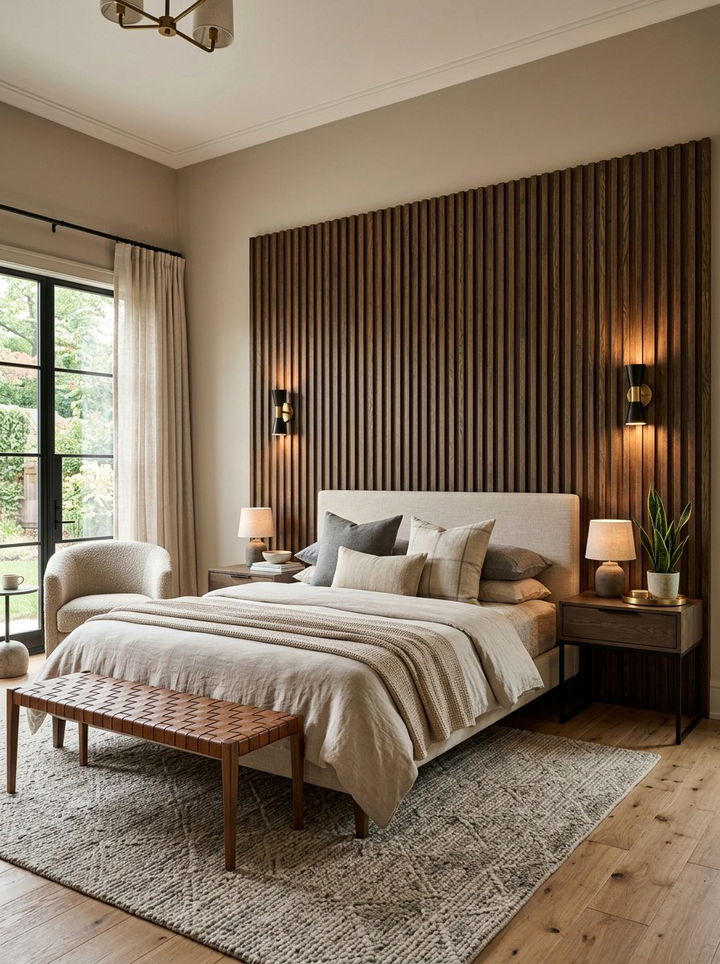 Textured Accent Wall - 30 contemporary bedroom ideas