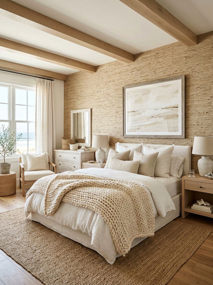 Textured Beach Bedroom - 30 beach themed bedroom ideas