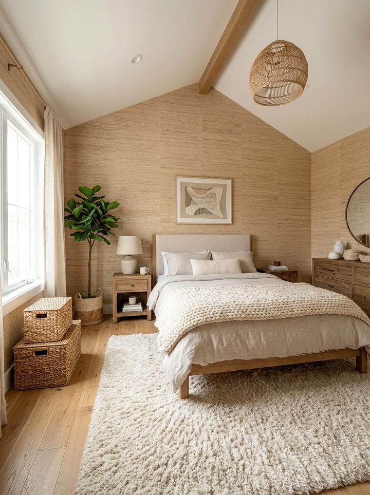 Textured Beige Bedroom - 30 beige bedroom decor ideas