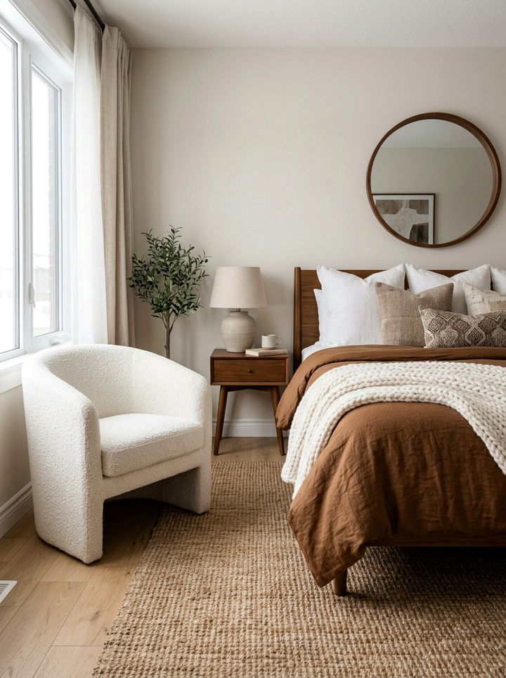 Textured Brown And White Bedroom - 30 brown and white bedroom ideas