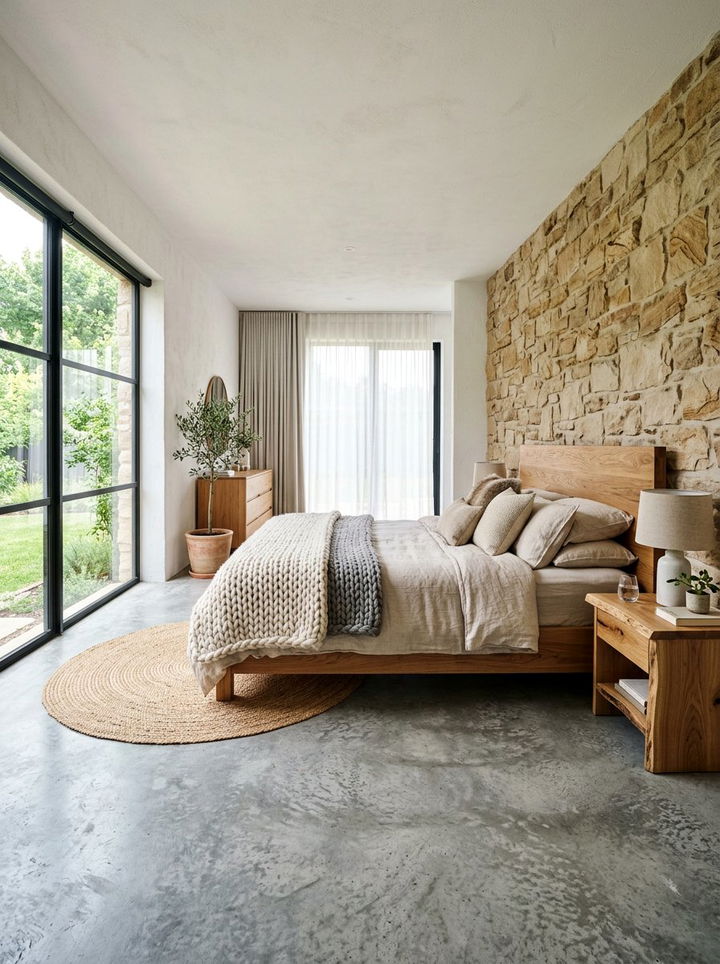 Textured Concrete Floor Bedroom - 30 bedroom concrete floors