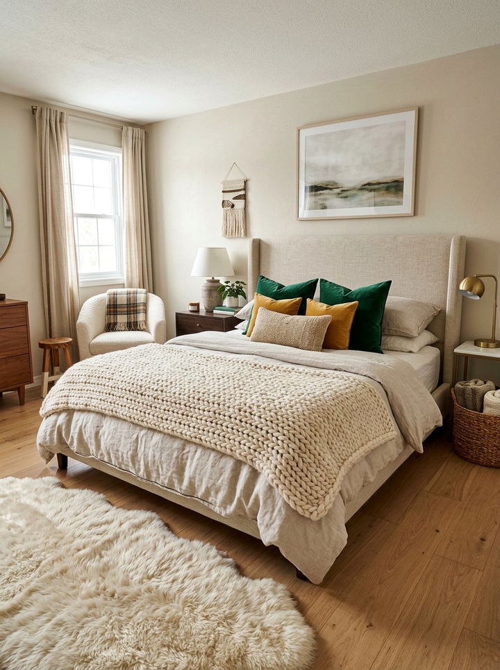 Textured Fabric Bedroom - 30 easy bedroom ideas