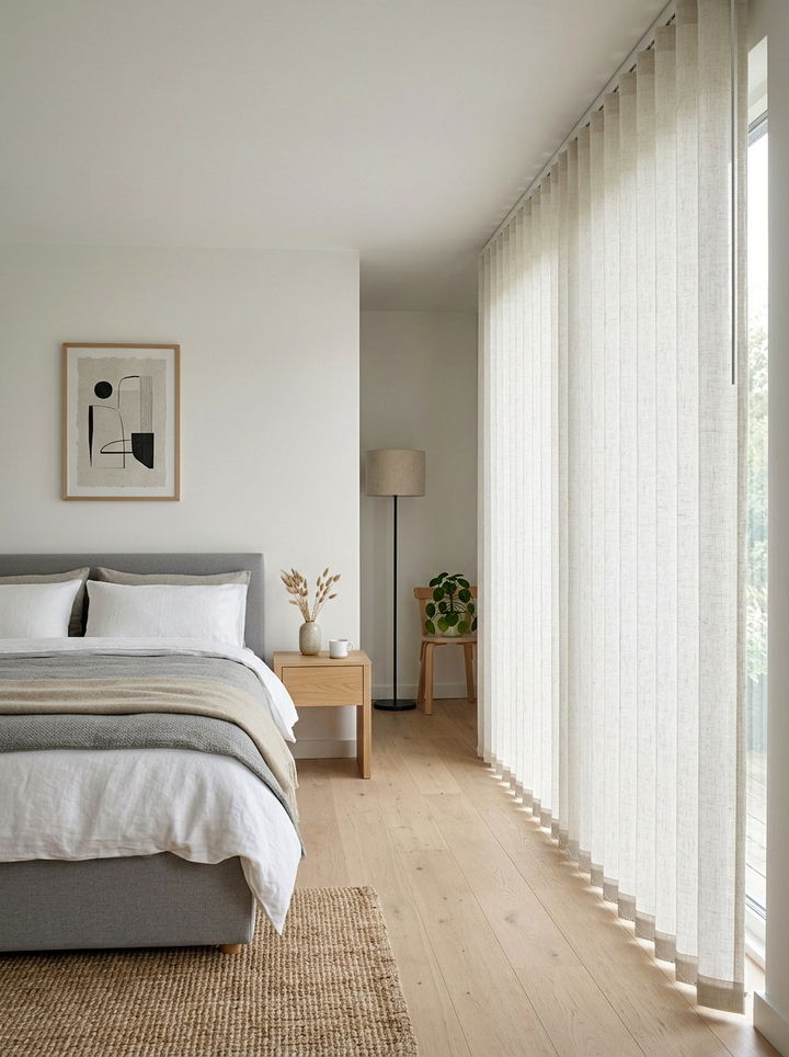 Textured Fabric Vertical Blinds - 30 bedroom vertical blinds