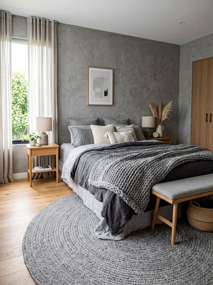 Textured Gray Bedroom - 30 cool gray bedroom ideas