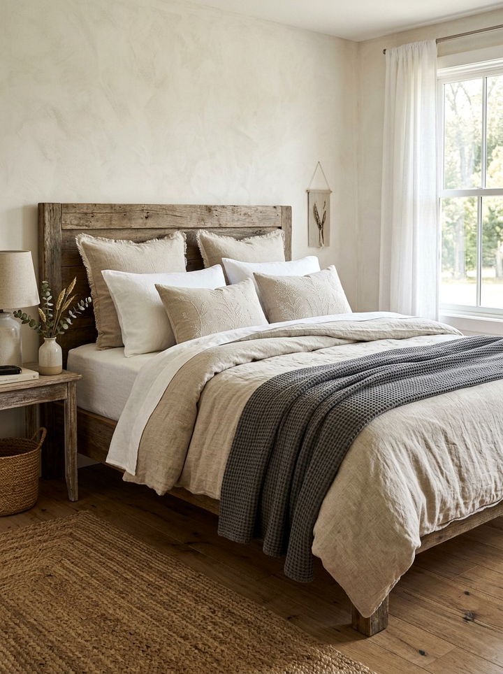Textured Linen Bedroom - 30 relaxation bedroom ideas