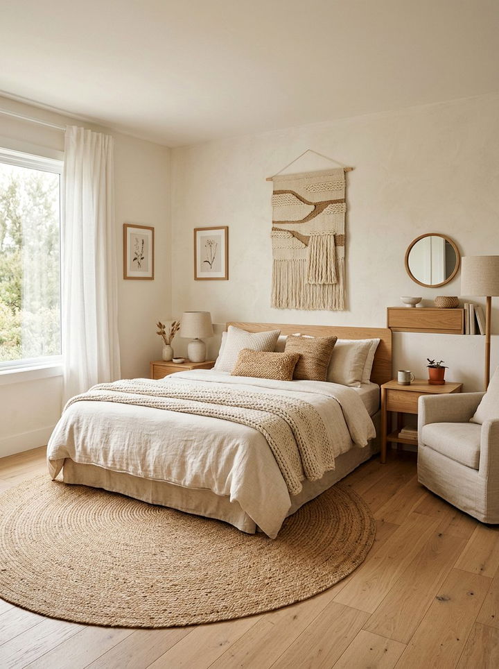 Textured Neutral Bedroom - 30 minimalist bedroom ideas
