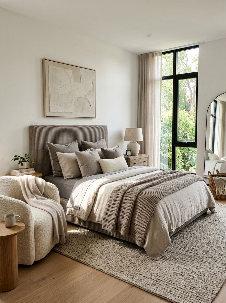 Textured Neutral Bedroom - 30 neutral tone bedroom ideas