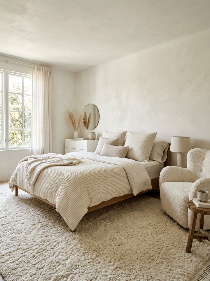 Textured Off White Bedroom - 30 cool neutral bedroom ideas