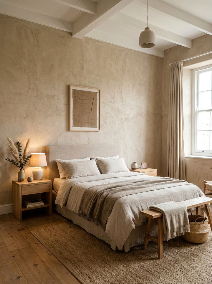 Textured Plaster Wall Bedroom - 30 trending bedroom ideas