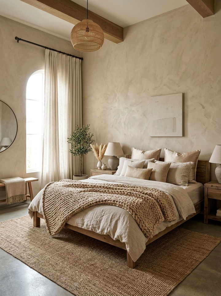 Textured Sand Bedroom - 30 sand colored bedroom ideas