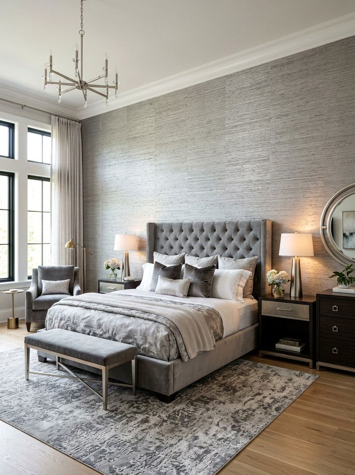 Textured Wallpaper Master Bedroom - 30 luxury bedroom ideas