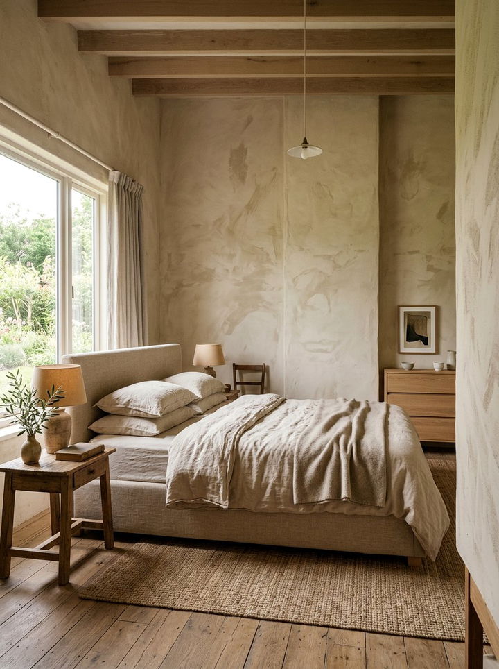 Textured beige bedroom - 30 bedroom beige walls
