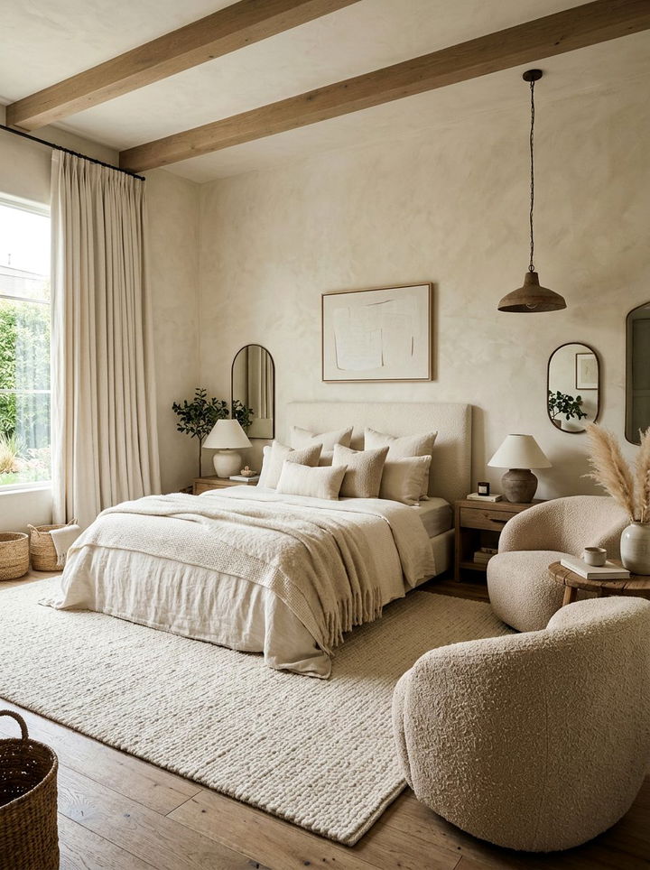 Textured cream bedroom - 30 modern cream bedroom ideas