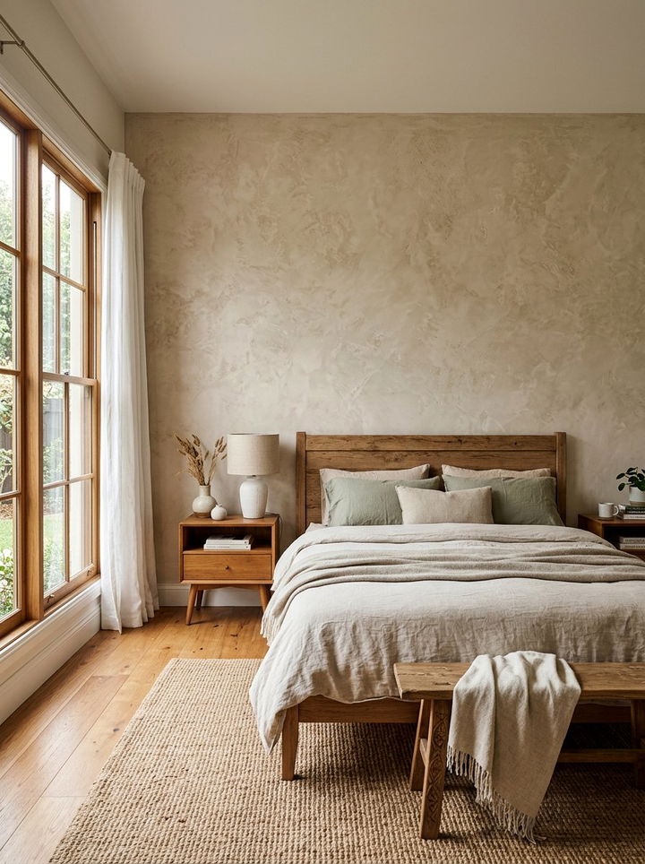 Textured plaster wall finish - 30 bespoke bedroom ideas