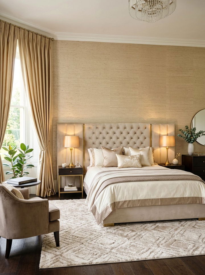 Textured wallpaper master bedroom - 30 new construction bedroom ideas