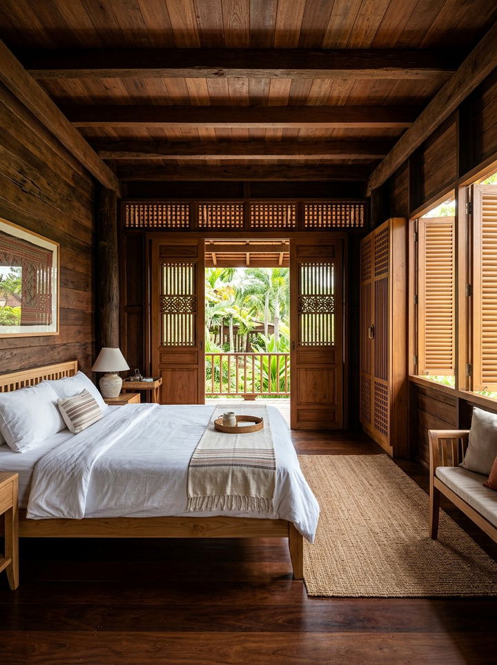 Thai Wood Door Bedroom - 30 Thai bedroom ideas