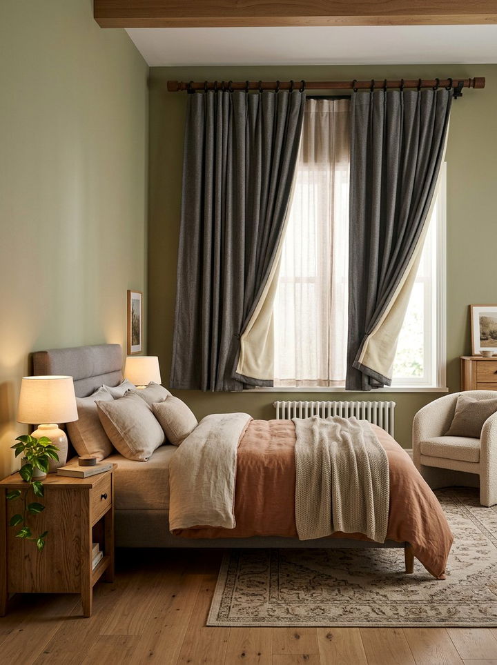 Thermal Curtains - 30 bedroom window treatment ideas