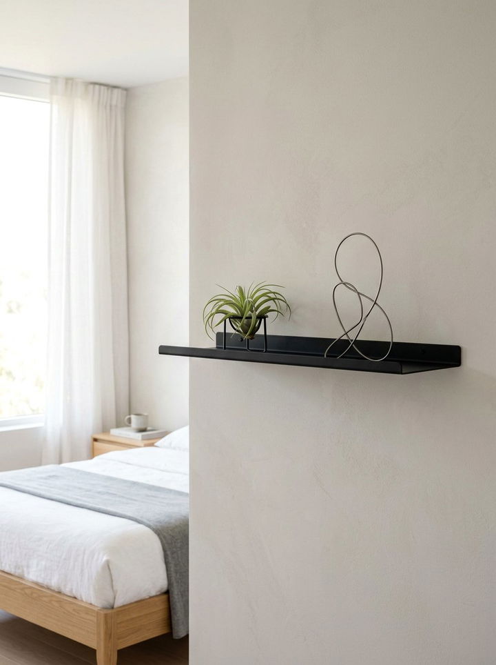 Thin Profile Floating Shelf - 30 bedroom floating shelves