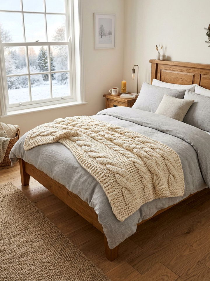 Throw Blanket - 30 bedroom improvement ideas