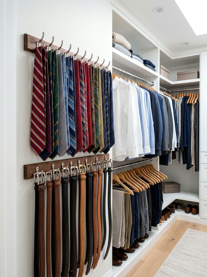 Tie And Belt Rack - 30 bedroom closet organization