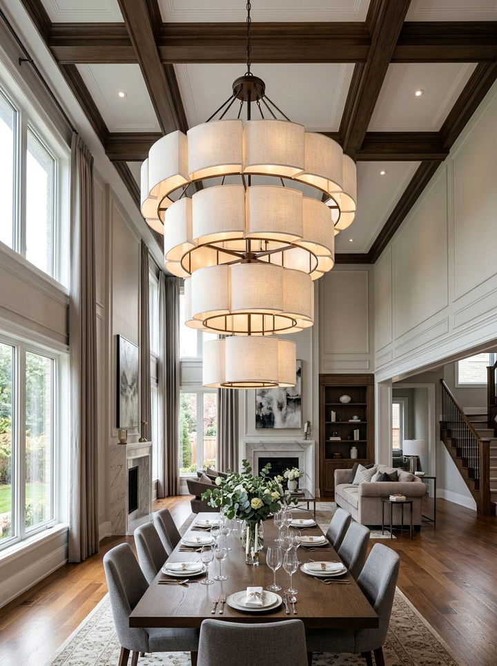 Tiered Drum Chandelier - 30 bedroom chandeliers