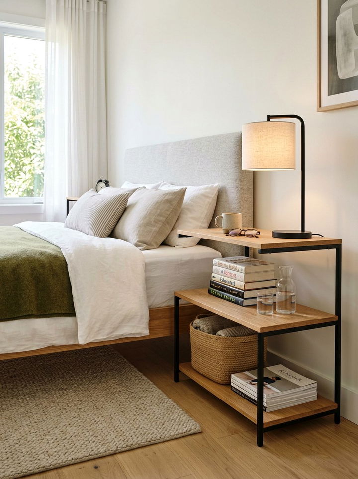 Tiered Nightstand - 30 bedroom stackable furniture ideas