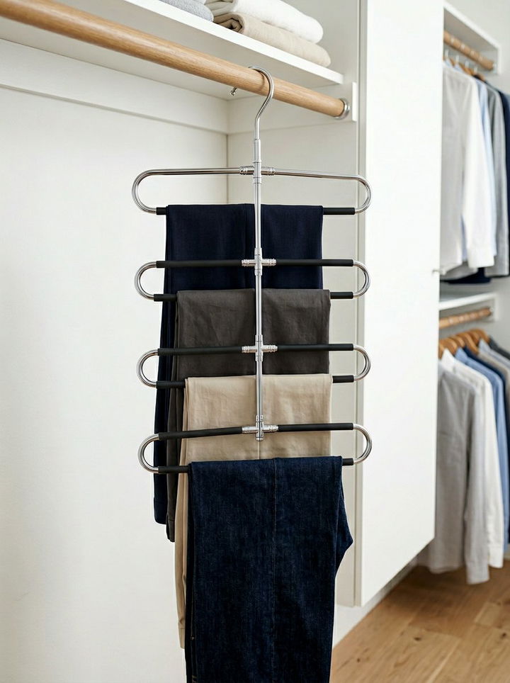 Tiered Pants Hanger - 30 bedroom closet organizers