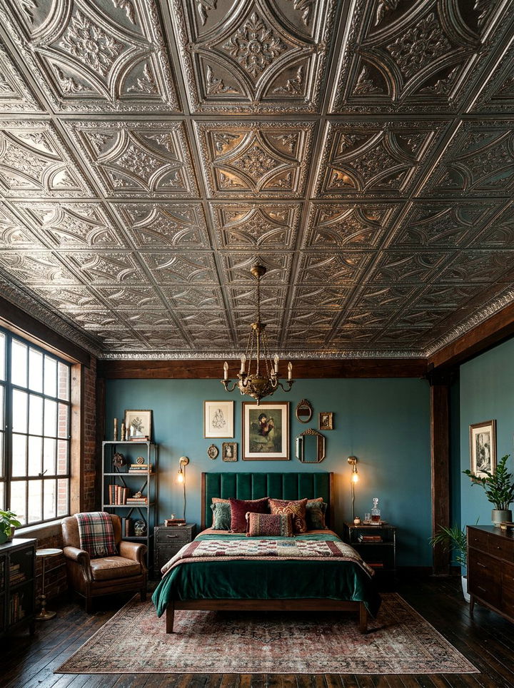 Tin Tile - 30 bedroom ceiling designs