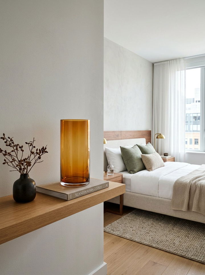 Tinted Glass Cylinder - 30 bedroom candle holders