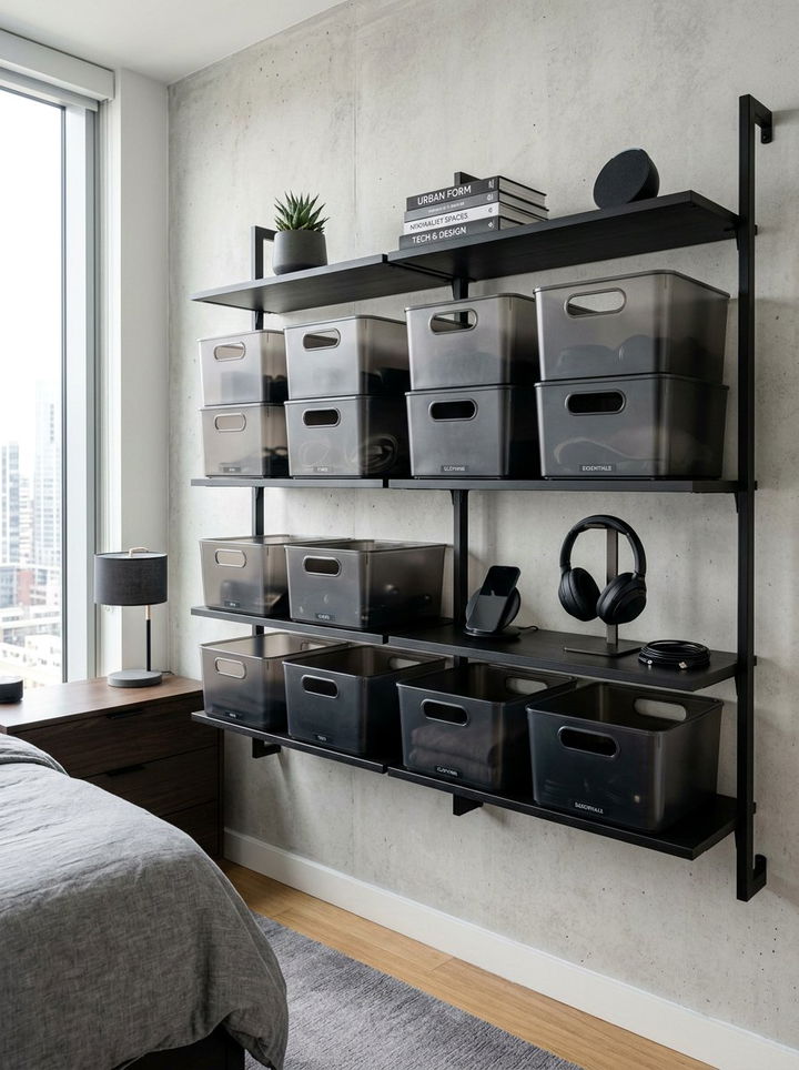 Tinted Plastic Bins For Privacy - 30 bedroom storage bins