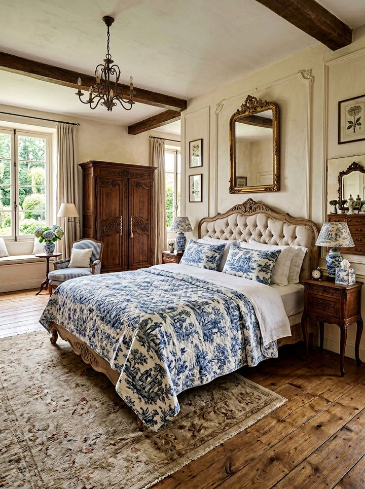 Toile Pattern Quilt - 30 bedroom quilts