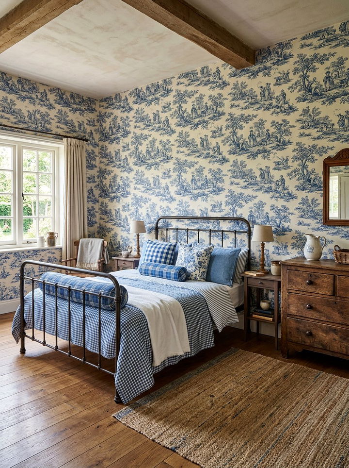 Toile Wall Stencil - 30 bedroom wall stencils